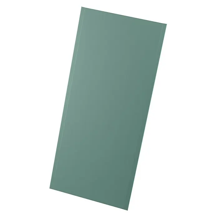 Probau Gipskartonplatte Easy - 2.000 x 900 x 12,5 mm, Imprägniert - Ein grünes Blatt Papier mit weißen Rändern, ideal für Notizen oder Zeichnungen. Das grüne Papier ist schlicht und elegant.