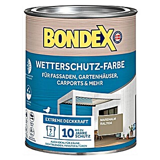 Bondex Wetterschutzfarbe RAL 7034 (Marehalm, Seidenglänzend, 750 ml)