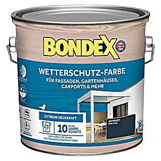 Bondex Wetterschutzfarbe RAL 7016 (Anthrazit, Seidenglänzend, 2,5 l)