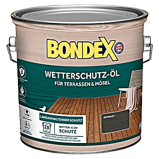 Bondex Holzöl Wetterschutz-Öl (Anthrazit, 2,5 l)