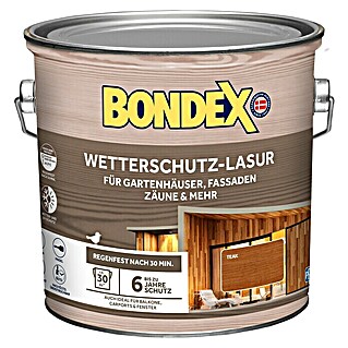 Bondex Holzlasur Wetterschutz-Lasur (Teak, 2,5 l, Seidenglänzend)