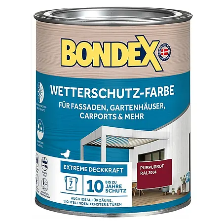 Bondex  Wetterschutzfarbe RAL 3004