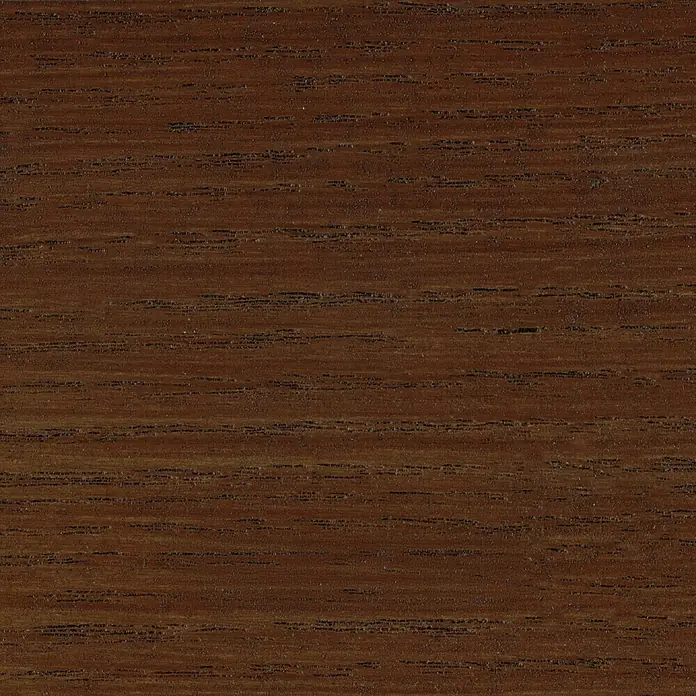 Bondex Holzlasur Wetterschutz-Lasur - Nussbaum, 750 ml, Seidenglänzend - Detailaufnahme von Mahagoniholz mit feiner Maserung und warmer, dunkler Farbgebung für Möbel und Innenausbau.