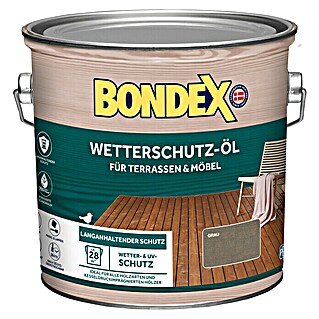Bondex Holzöl Wetterschutz-Öl (Grau, 2,5 l)