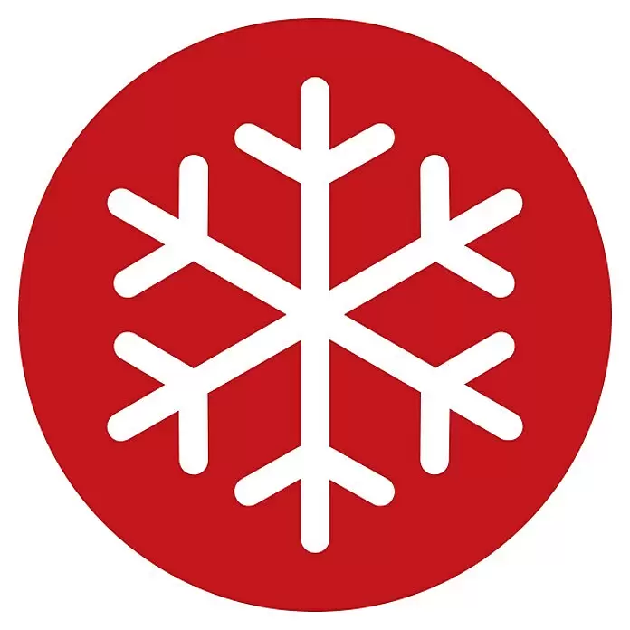 Brennenstuhl Garant Kabeltrommel - Kunststoff, 25 m, AT-N05V3V3-F, IP44 - Roter Kreis mit weißem Schneeflocken-Symbol, das Kälte oder Einfrieren anzeigt.