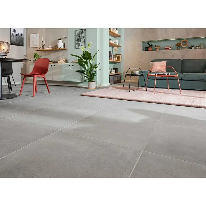 Fellteppich Happy - Rosa, 230 x 160 cm, 100 % Polyester (Flor) - Dieses Bild zeigt eine graue Fliese, die sich ideal für moderne Innenräume eignet und durch ihre schlichte Eleganz besticht. Sie ist vielseitig einsetzbar.