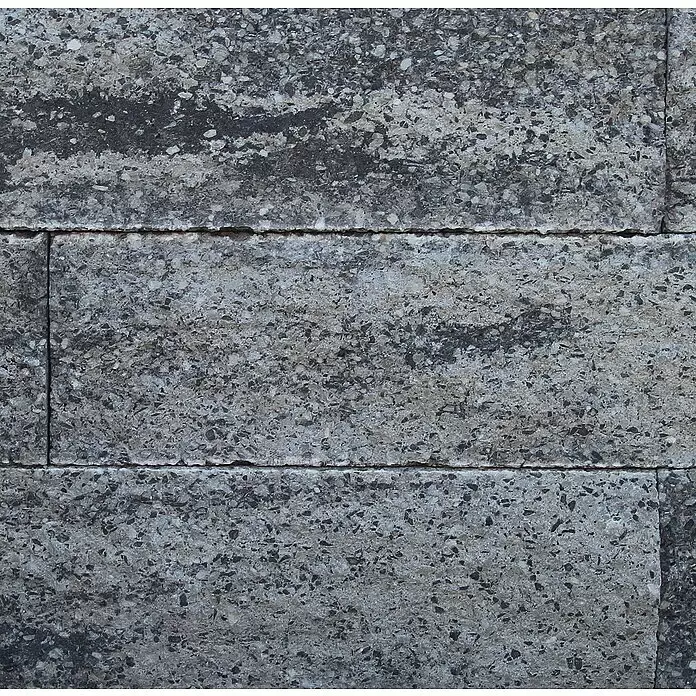 EHL EIBA Mauerstein - 60 x 15 x 12 cm, Grau-Anthrazit, Beton - Texturierte graue Betonsteine mit sichtbarem Zuschlag, geeignet für Mauern oder Pflaster.
