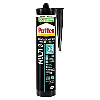 Pattex Montagekleber Multi 3 (Weiß, 390 g, Lösemittelfrei)