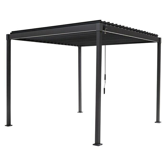 Sorara Lamellenpavillon Suva (B x T: 300 x 300 cm, Farbe Gestell: Anthrazit, Stahl) | BAUHAUS