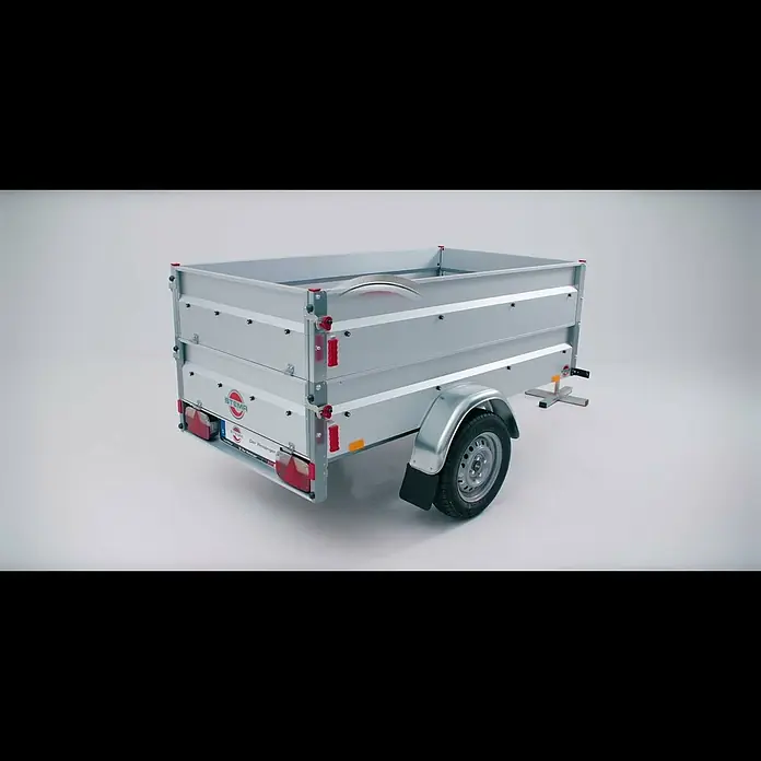 Stema Anhänger Basic 750 mit Bordwandaufsatz - Nutzlast: 601 kg, Einachser, Ungebremst - STEMA BASIC 750 mit Bordwandaufsatz