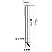 Primo Flachleiste mit Dichtlippe (1,47 m x 2,5 mm x 50 mm, Weiß) | BAUHAUS