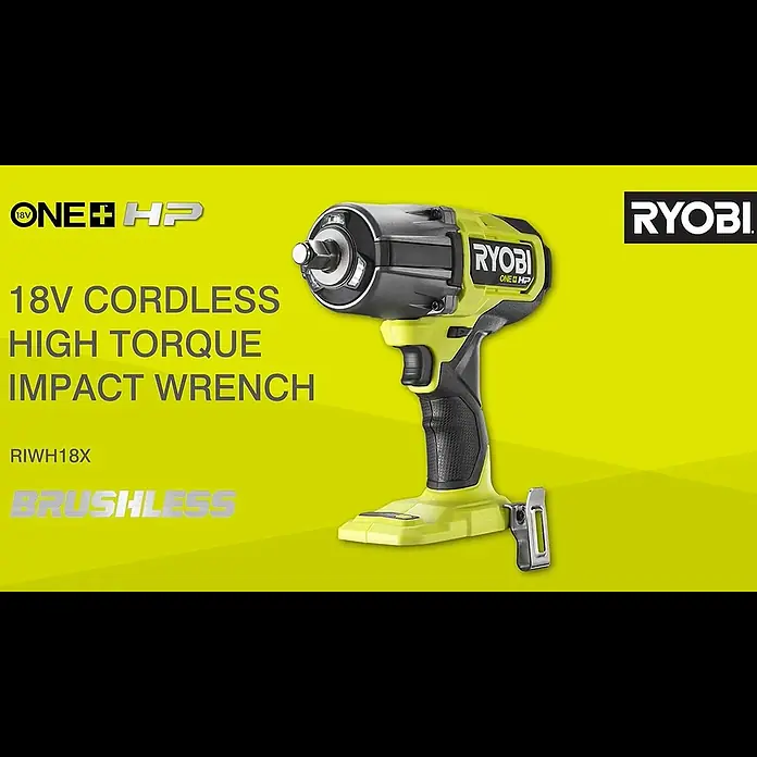 Ryobi ONE+HP Akku-Schlagschrauber RIWH18X-0 Performance - 18 V, Ohne Akku, 1.000 Nm - RYOBI® 18V ONE+™ HP Cordless Brushless High Torque Impact Wrench [RIWH18X]