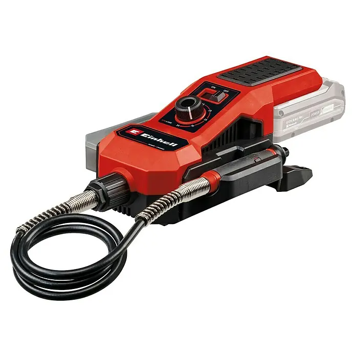 Einhell Power X-Change 18V Schleif- & Gravurwerkzeug TE-MT 18/34 Li-Solo - Ohne Akku, 5.000 U/min - 34.000 U/min - Abbildung einer Einhell Akku-Fugenbürste mit flexiblem Bürstenkopf, ideal für die Reinigung von Fugen im Außenbereich.