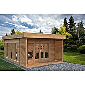 Palmako Gartenhaus Caroline (Außenmaß inkl. Dachüberstand (B x T): 434 x 544 cm, Holz, Braun) | BAUHAUS