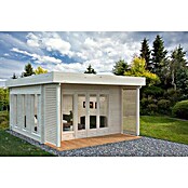 Palmako Gartenhaus Caroline (Außenmaß inkl. Dachüberstand (B x T): 434 x 544 cm, Holz, Natur) | BAUHAUS