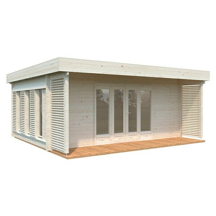 Palmako Gartenhaus Caroline (Außenmaß inkl. Dachüberstand (B x T): 584 x 544 cm, Holz, Transparent) | BAUHAUS