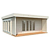 Palmako Gartenhaus Caroline (Außenmaß inkl. Dachüberstand (B x T): 584 x 544 cm, Holz, Transparent) | BAUHAUS