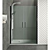 GME Mampara de ducha frontal Open Combi I (160 x 195 cm, Espesor de vidrio: 6 mm, Negro, An x Al: 160 (80/80) x 195 cm) | BAUHAUS