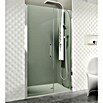 GME Mampara de ducha frontal Open Combi E (75 x 195 cm, Espesor de vidrio: 6 mm, Plata brillo, An x Al: 75 (25/50 x 195 cm) | BAUHAUS