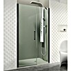GME Mampara de ducha frontal Open Combi E (110 x 195 cm, Espesor de vidrio: 6 mm, Negro, An x Al: 110 (40/70) x 195 cm) | BAUHAUS