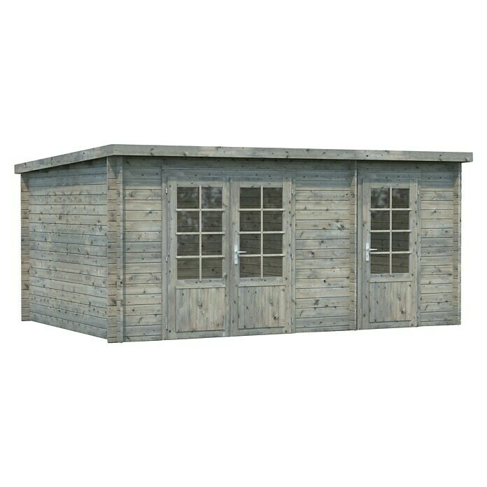 inkl. T): x x (Außenmaß Dachüberstand Holz, 172 | Grau) B (B 575 375 BAUHAUS cm, Gartenhaus Weka