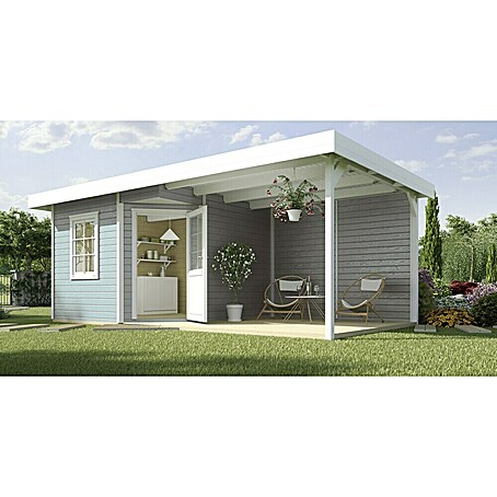 Weka Gartenhaus Fides III (Holz, Grau, 17,9 m²)