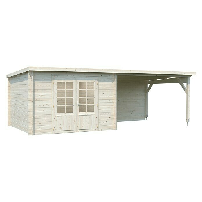 Palmako Gartenhaus Ella (Außenmaß inkl. Dachüberstand (B x T): 674 x 340 cm, Holz, Transparent)