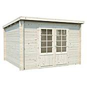 Palmako Caseta de madera para exterior (Medida zócalo: 3 x 3 m, Espesor de pared: 28 mm, Puerta doble)