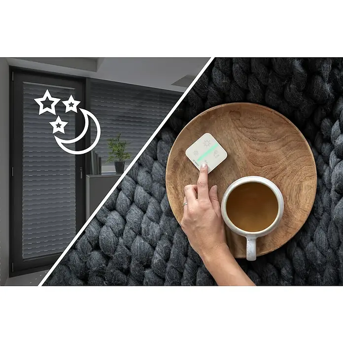 Bosch Smart Home Universalschalter II - Batteriebetrieben - Das Bild zeigt einen Bosch Smart Home Controller zur Steuerung von Rollläden, um Energie zu sparen und das Raumklima zu optimieren.