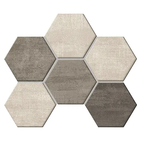 Atlas Concorde Solution Yorkshire Mosaikfliese Hexagon Cold