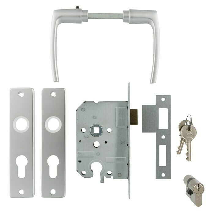 Nemef Deurbeslag set type 1269/4 (Zilver, DIN-aanslag: Multifunctioneel inzetbaar) | BAUHAUS