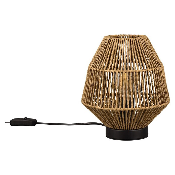 Reality Leuchten Miki Tischleuchte rund Miki (40 W, Ø x H: 20 x 20,5 cm, Braun, E27) | BAUHAUS
