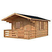 Palmako Gartenhaus Emma (Außenmaß inkl. Dachüberstand (B x T): 394 x 490 cm, Holz, Braun) | BAUHAUS