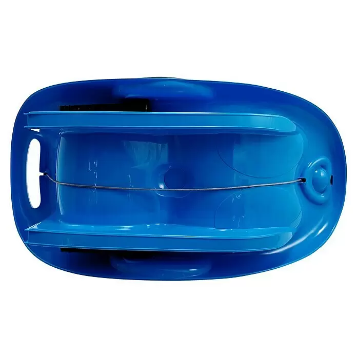 KHW Schlitten Snow Flipper - L x B: 98,5 x 51 cm, Belastbarkeit: 70 kg, Kunststoff, Eisblau - Ansicht von unten