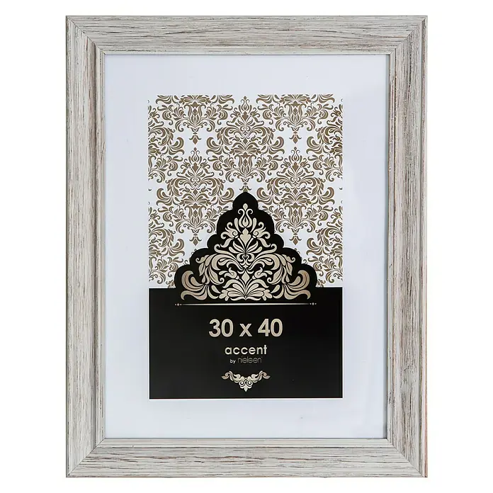 Accent Holzrahmen Vintage - 30 x 40 cm, Weiß - Dekorativer Nielsen Accent Bilderrahmen 30 x 40 cm mit weißem Finish, ideal für die stilvolle Präsentation Ihrer Lieblingsbilder.