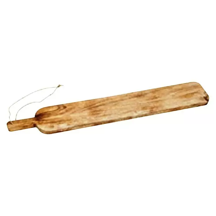 Massivholzbrett Chandak - 12 x 76 cm, Natur - Diagonale Ansicht