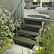 Sogem Escalera exterior Gardentop (100 cm, Número de escalones: 4 ud., Recto, Acero Galvanizado, Marrón) | BAUHAUS