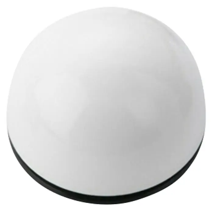 Inofix Tope de puerta 2033 - Blanco, Plástico, 6 ud. - Hemisferio blanco para uso versátil. Ideal para proyectos DIY, decoraciones o como elemento de diseño elegante.