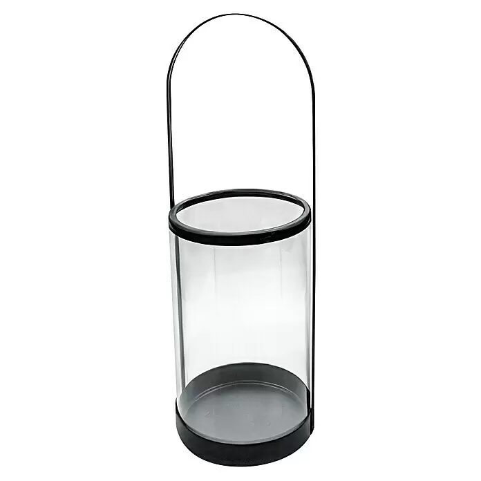 WindlichtØ x H: 10 x 28 cm, Klar/Schwarz