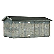 Palmako Gerätehaus Jari (Außenmaß inkl. Dachüberstand (B x T): 550 x 346 cm, Holz, Grau) | BAUHAUS