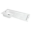 Carea Fregadero encastrable (118 x 50 cm, CAREAGranito®, Blanco)