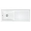 Carea Fregadero encastrable (118 x 50 cm, CAREAGranito®, Blanco)