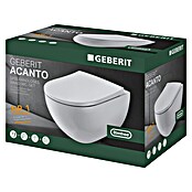 Geberit Acanto Wand-WC-Set (Spülrandlos, Ohne Spezialglasur, Spülform: Tief, WC Abgang: Waagerecht, Weiß) | BAUHAUS