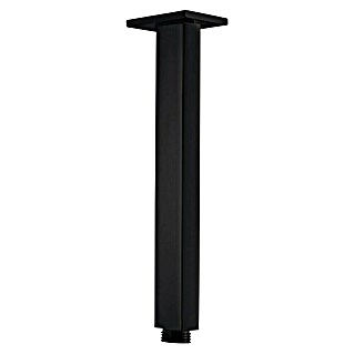 IO Brazo de conexión empotrable a techo (Largo: 20 cm, Cuadrado, Negro)