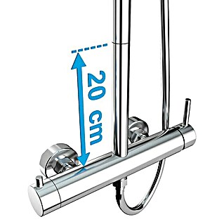 IO Pieza prolongadora para sistema de ducha Inverter R (Altura: 20 cm, Cromo)