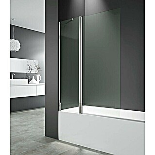 GME Mampara para bañera Open 2 Abatible  (Vidrio transparente, 120 x 150 cm, Vidrio transparente)