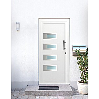 Solid Elements Haustür KF-303 (110 x 210 cm, DIN Anschlag: Rechts, Weiß)