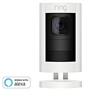 Ring Überwachungskamera Stick Up Cam Elite (Akkubetrieben, 1.920 x 1.080 Pixel (Full HD), Weiß)