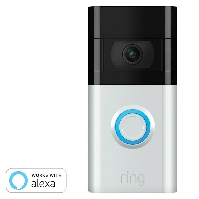 Raad majoor kraam Ring Türklingel mit Kamera Video Doorbell 3 (Nickel matt, 1.920 x 1.080  Pixel (Full HD), 2,8 x 6,2 x 12,8 cm, Smarte Steuerung: Ring App) | BAUHAUS