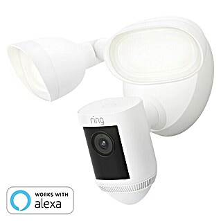 Ring Überwachungskamera Floodlight Cam Wired Pro (Netzbetrieben, 1.920 x 1.080 Pixel (Full HD), Weiß)